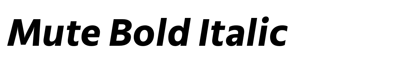 Mute Bold Italic